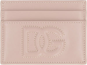 Logo detail leather card holder-1